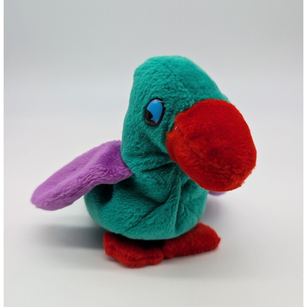Imperial Toy Corporation Plush Parrot Bird Stuffed Animal Bean Bag 7" Rare